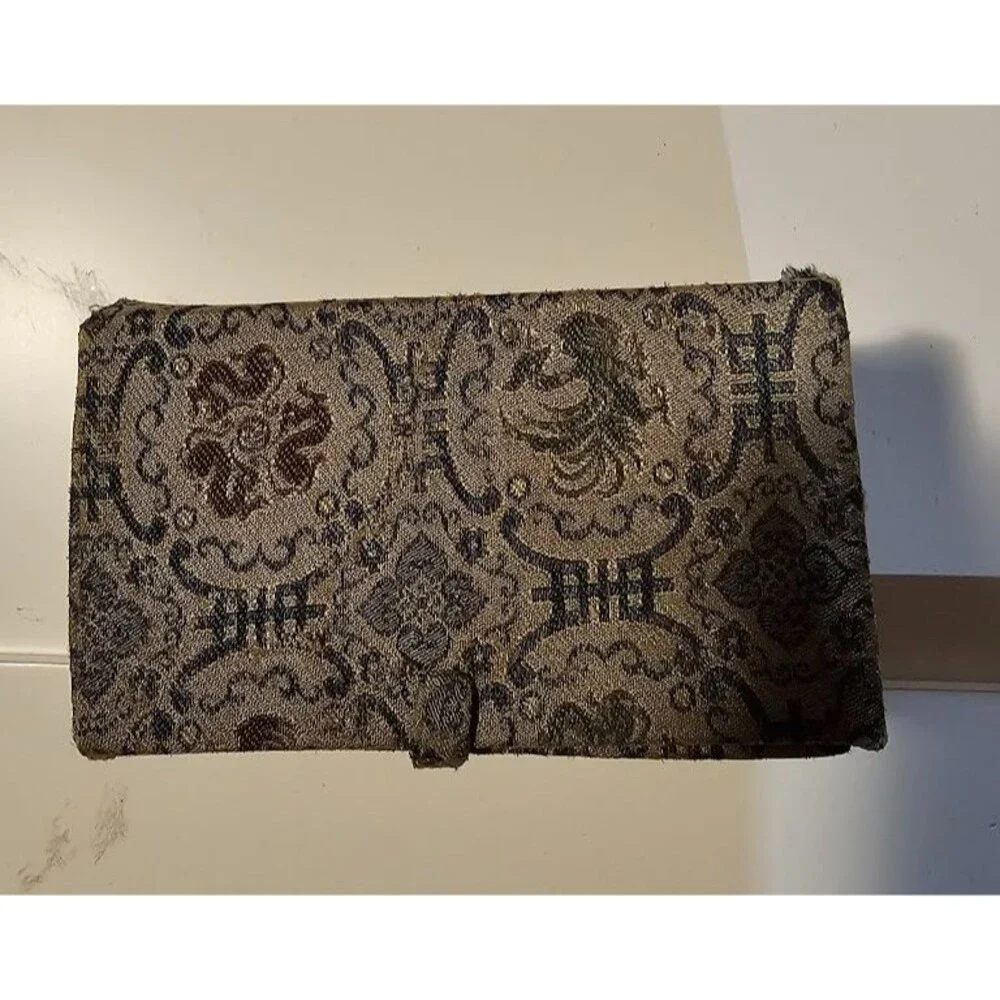 Vintage Fabric Trivet Box 4 X 2. Padded Inside - Very Unusual- interesting
